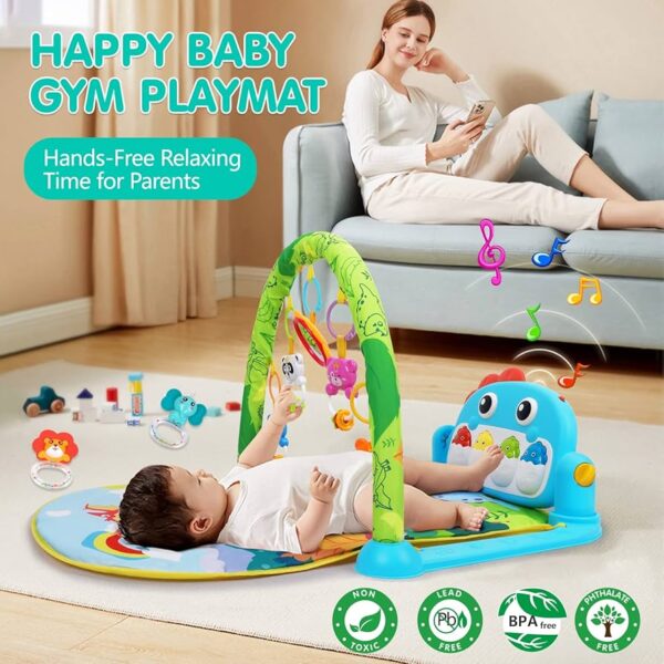 Baby Game Blanket Newborn Play Gym Mat Carpet Pedal Piano Fitness Rack Playmat Music Light Crawling Activity Rug Toy Infant Gift - Image 2