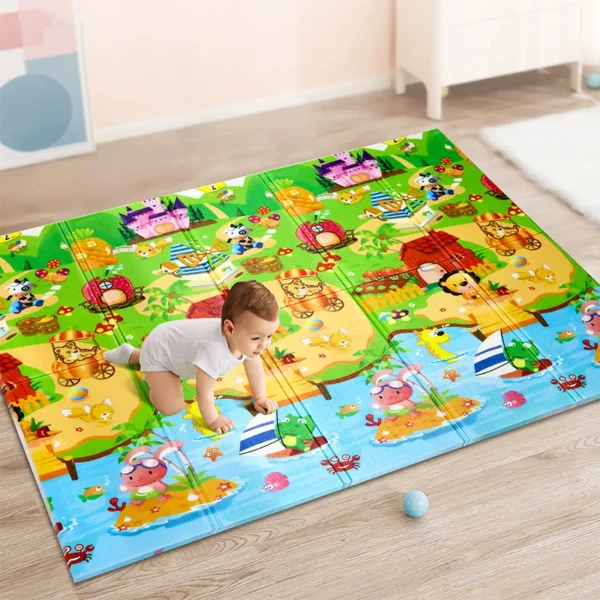 Baby Play Mat Educational Toy for Children Crawling Carpet Game Activity Gym Playground Doubel Sided Printed Kids Rug Foam Floor - Image 3