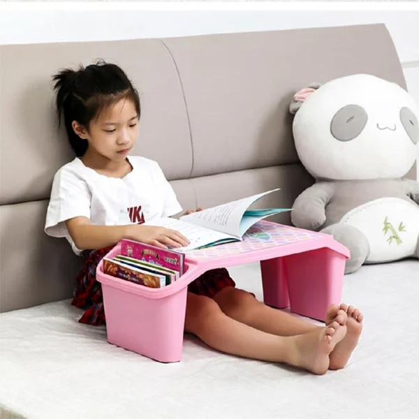 Plastic Mini multi-functional Study Table for Kids Toddlers Baby Desk with Holder Organizer Portable Laptop Desk Durable Safe Material for Children - Image 2